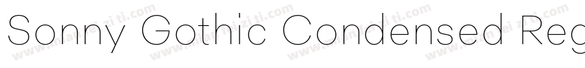 Sonny Gothic Condensed Regular字体转换